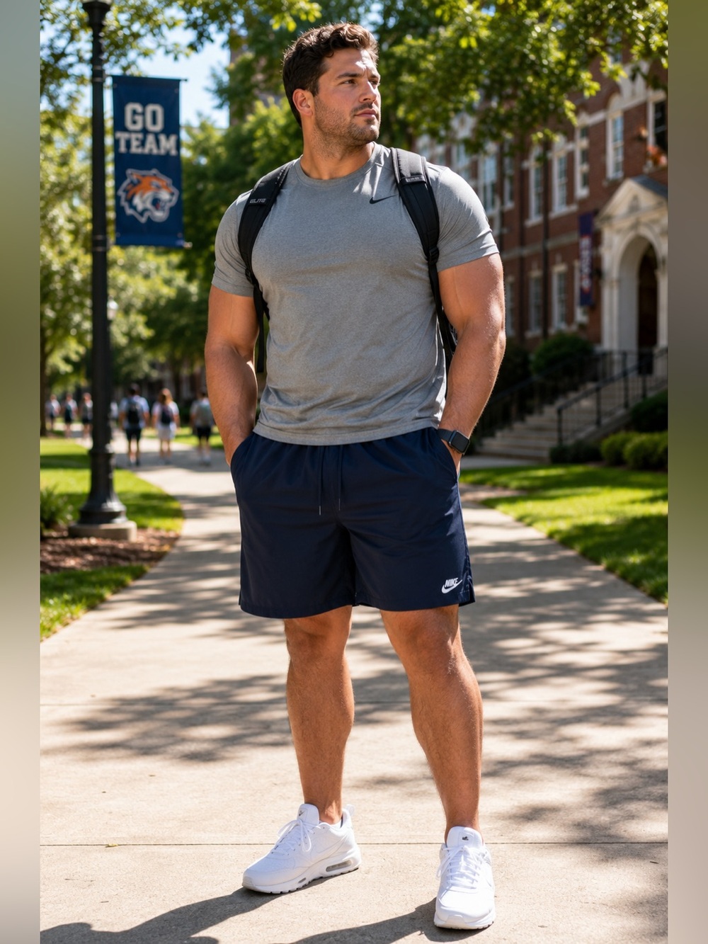Nike Men’s XXL Navy Athletic Shorts Drawstring NWOT Training Gym Athleisure